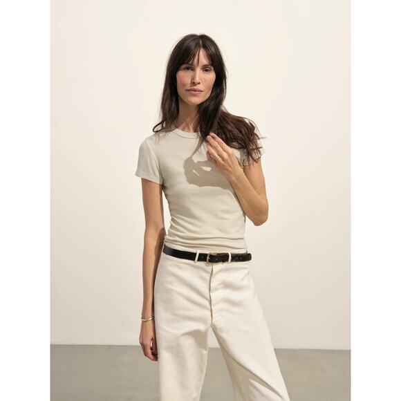 Buck Mason Women's Cloud Jersey Wool Blend Slim Fit Made In USA Top Tee T-Shirt - Picture 3 of 6